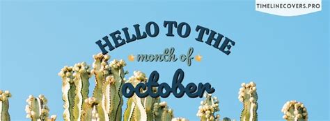 Hello To The Month Of October Facebook Cover Photo