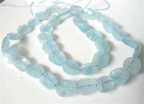 Aa Aquamarine Designer Slice Beads