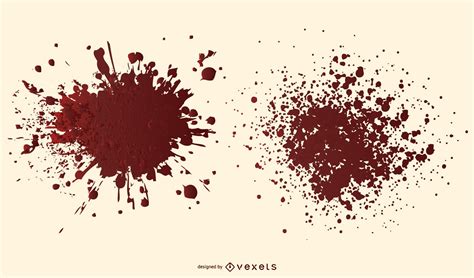 Realistic Blood Splatter Pack Vector Download