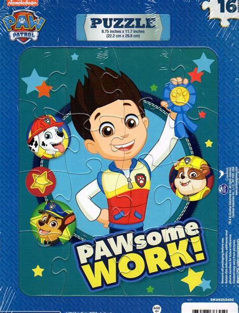 Nickelodeon Paw Patrol 16 Pieces Jigsaw Puzzle V4
