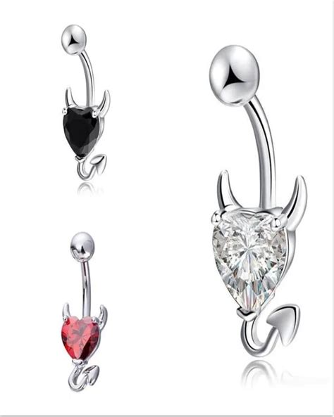 Whole Sexy Love Heart Belly Button Rings Belly Piercing Zircon Crystal Body Jewelry Navel