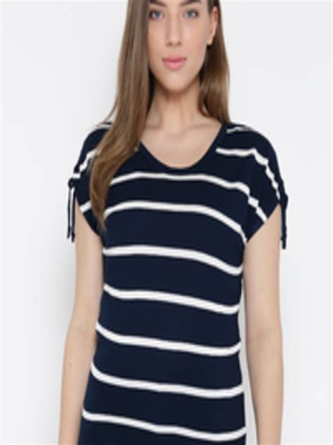 Buy Wills Lifestyle Women Navy White Striped Top Tops For Women