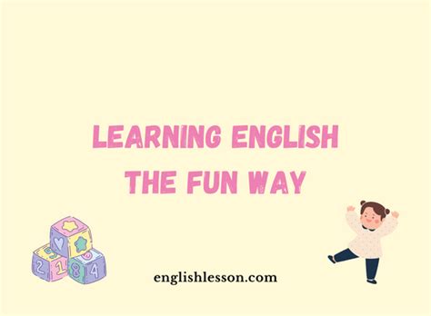 Learning English The Fun Way English Lesson