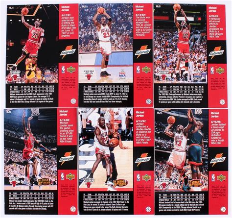 Sharing the top michael jordan basketball cards for sale on ebay right now #michaeljordancards #michaeljordan #basketballcards #sportscards. 1999 Upper Deck Michael Jordan Gatorade Complete Set of (6) Basketball Cards | Pristine Auction