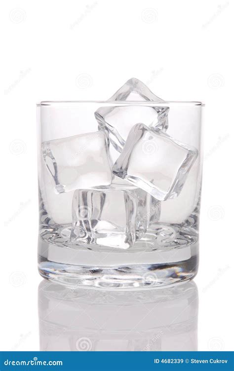 Glass Of Ice Cubes Stock Image Image Of Drink Glass 4682339