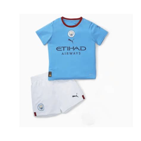 Manchester City Home 2223 Kids Kit Rolis Clothing Jersey Outlet