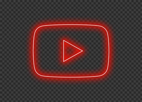 Hd Red Neon Youtube Yt Logo Symbol Sign Icon Png Citypng