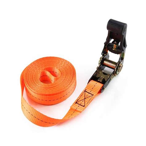 1 Inch Orange Ratchet Strap Without Hooks Webslingness