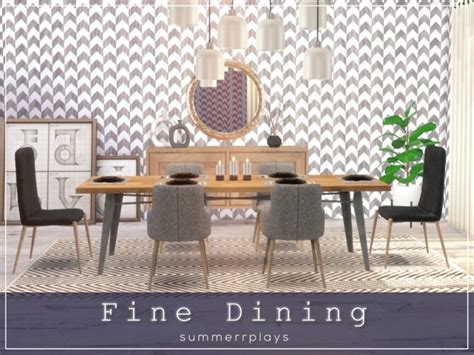 Fine Dining Room By Summerr Plays At Tsr Sims 4 Updates