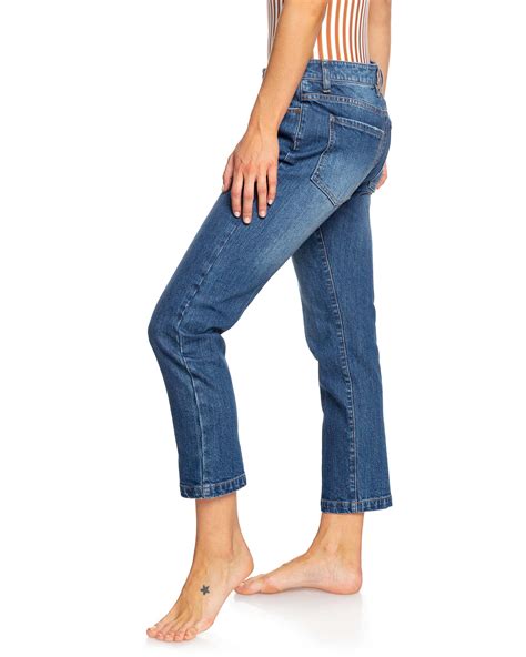 Roxy Womens Sunday Denim Straight Fit Jeans Dark Blue Surfstitch