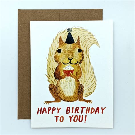 Happy Birthday Squirrel Notecard Catalog Firestorm Books