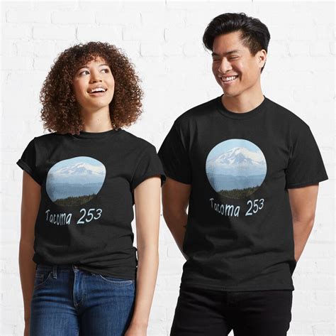 Tacoma Washington Area Code 253 Mountain T Shirt By Nancymerkle