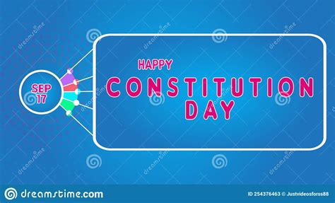 Happy Constitution Day September 17 Calendar Of September Text Effect