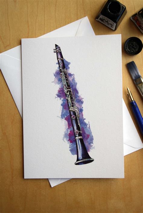 Buffet R13 Clarinet Pen And Ink Greeting Card Illustrated By Etsy Uk
