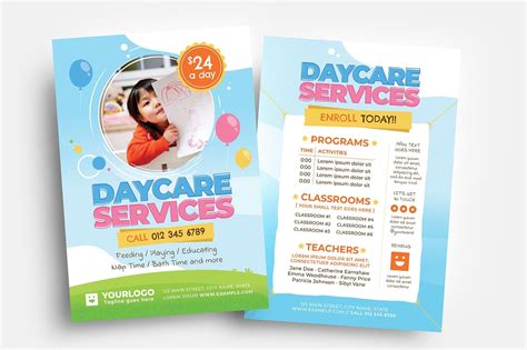 Daycare Flyer Templates Psd Ai And Vector Brandpacks