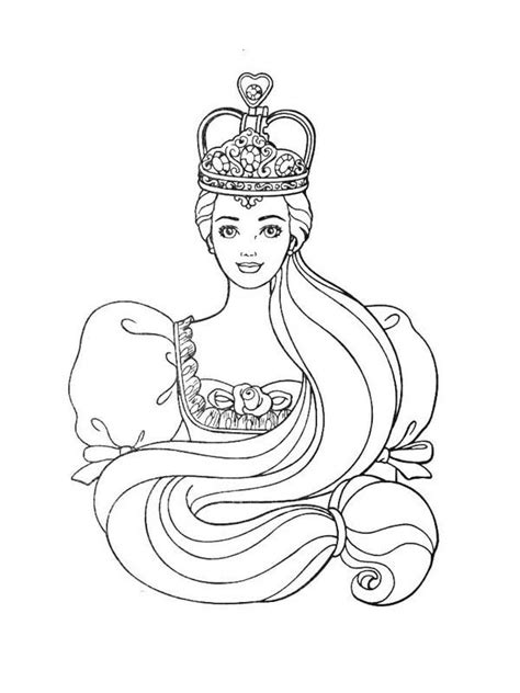 Her favorite subjects are mathematics and drawing. Lovely Barbie Princess Wear Beautiful Crown Coloring Page ...