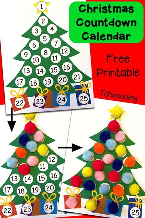 Christmas Tree Countdown Printable We Printed Our On Glossy Photo Paper