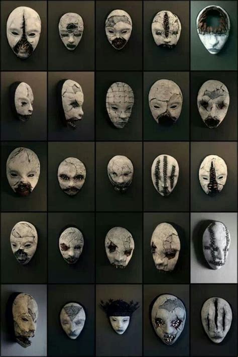 Masks Creepy Masks Creepy Art Mascaras Halloween Halloween Masks