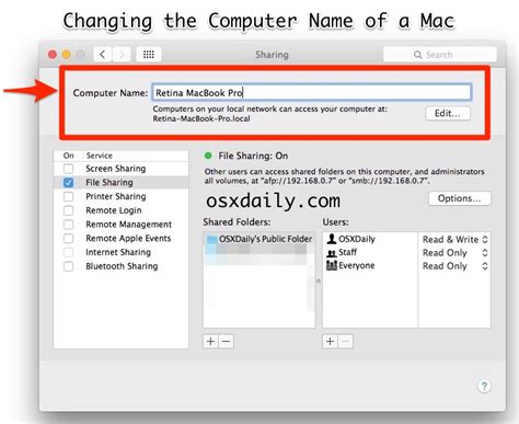 Changing Your Macs Computer Name