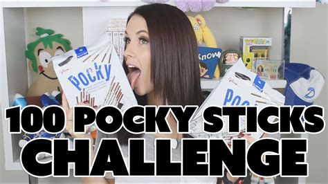 100 Pocky Sticks Challenge Meg Turney Youtube