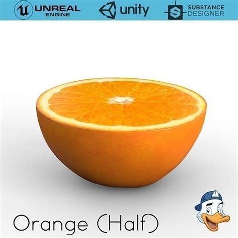 Orange Half 3d Model Cgtrader