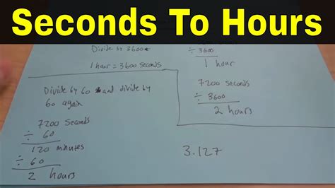 How To Convert Seconds To Hours Easy Math Lesson Youtube