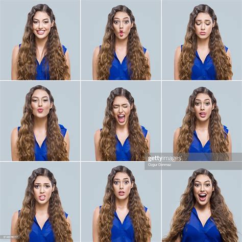 Young Woman Making Facial Expressions High Res Stock Photo Getty Images