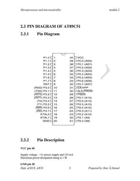 Solution 8051 89c51 Pin Diagram Architecture Feature And Modes Of