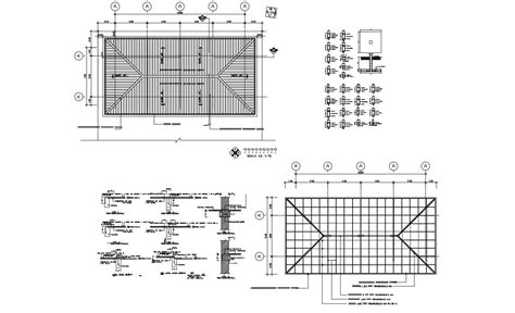 Roof Framing Plan Of House Cad Structure Details Dwg File Cadbull My