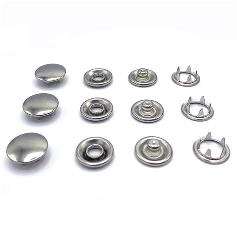 China Stainless Steel Covered Cap Prong Snap Button Manufacturers And