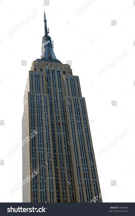 Empire State Building Skyscraper Nyc On White Background Isolated