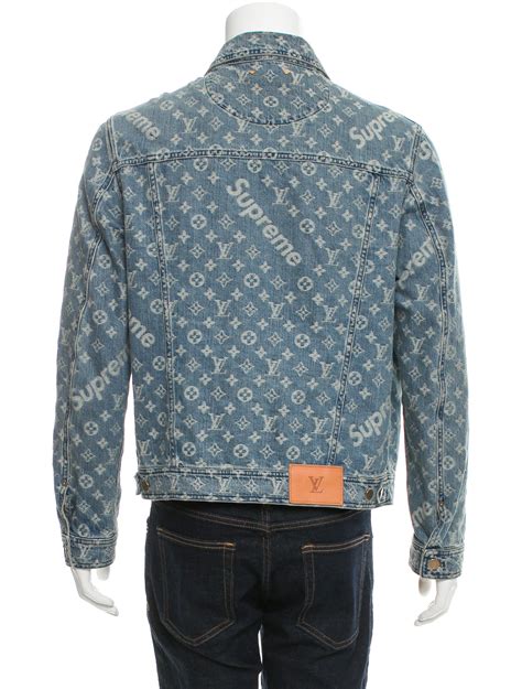 Louis Vuitton X Supreme 2017 Jacquard Denim Trucker Jacket Clothing