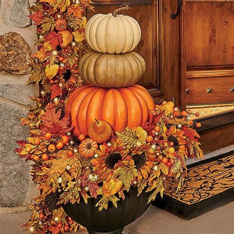 Improvements Stacked Faux Pumpkins Fall Decor 80 Liked On Polyvore