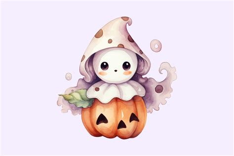 Cute Ghost Halloween Sublimation Clipart Graphic By Sayedhasansaif04