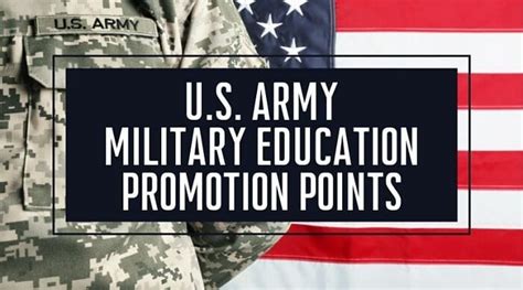 Army Military Education Promotion Points