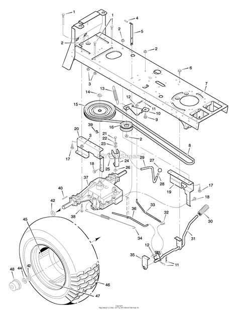 Murray 46379x30a Lawn Tractor 1998 Parts Diagram For Motion Drive