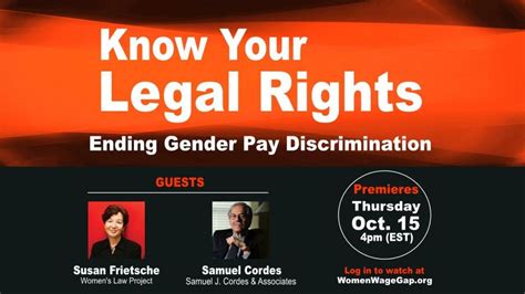 Know Your Legal Rights Ending Gender Pay Discrimination Youtube