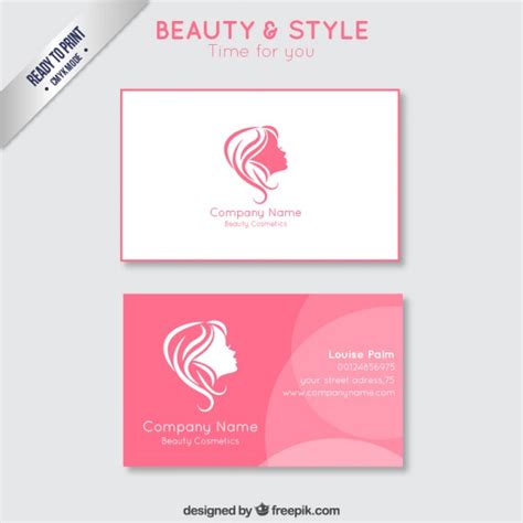 Woman hair beauty logo design for salon, hairdresser, beauty care, makeup. Beauty business card Vector | Free Download