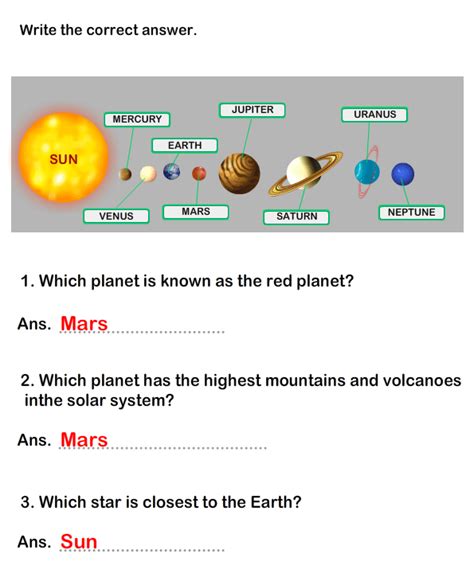 Solar System Worksheet 8 Science Worksheets Grade 1