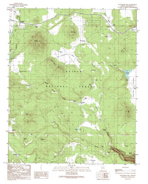 Davenport Hill Topographic Map Scale Arizona