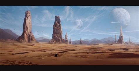 Arrakis Desert Daria Ridel Environment Concept Art Dune Art