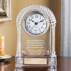 Your best crystal gifts for wedding anniversary. Crystal Wedding Anniversary Clock - FindGift.com