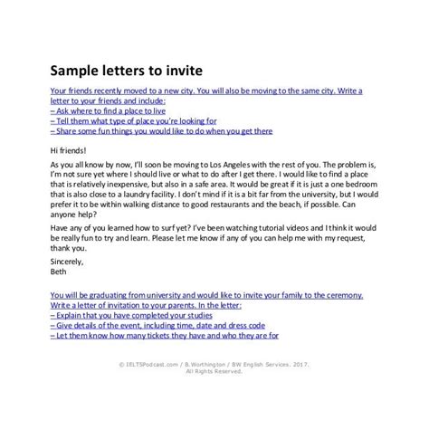 Ielts Writing General Task 1 Sample Letters And Phrases