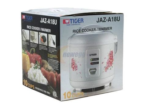 Tiger Jaz A U Electric Rice Cooker And Warmer With Steam Basket White