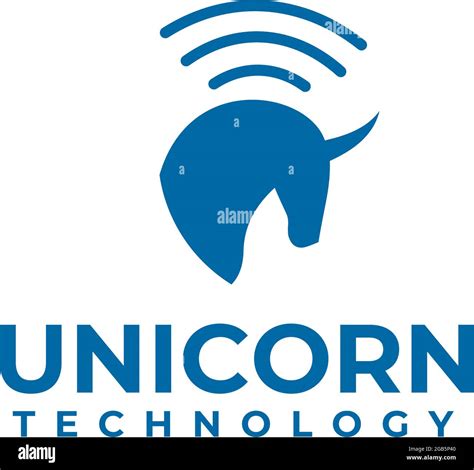 Plantilla vectorial de diseño de logotipo de inicio de Unicorn Imagen