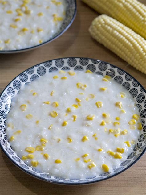 Ginataang Mais Recipe Coconut Rice Pudding With Corn Amiable Foods
