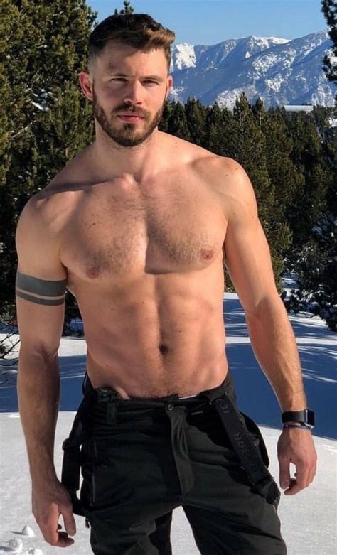 Snow Everywhere So This Male Model Strips Obviously More Hot Men