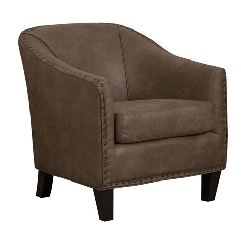 Shop for white leather barrel chairs online at target. GraftonHome Grace Light Brown Bonded Leather Barrel Chair ...