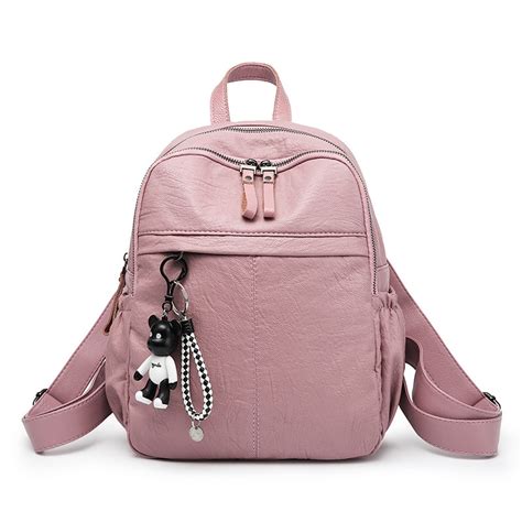 Cute Bear Backpack School Women High Quality Pu Leather Backpacks For