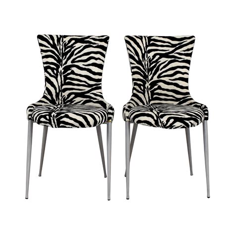 Ambesonne zebra print office chair slipcover, repeating animal skin ornament jungle savage animal safari life, protective stretch decorative fabric cover fanjow floral print stretch removable washable short dining chair protector cover slipcover, spandex stretch chair cover (zebra). 90% OFF - European Furniture Company Contemporary Zebra ...